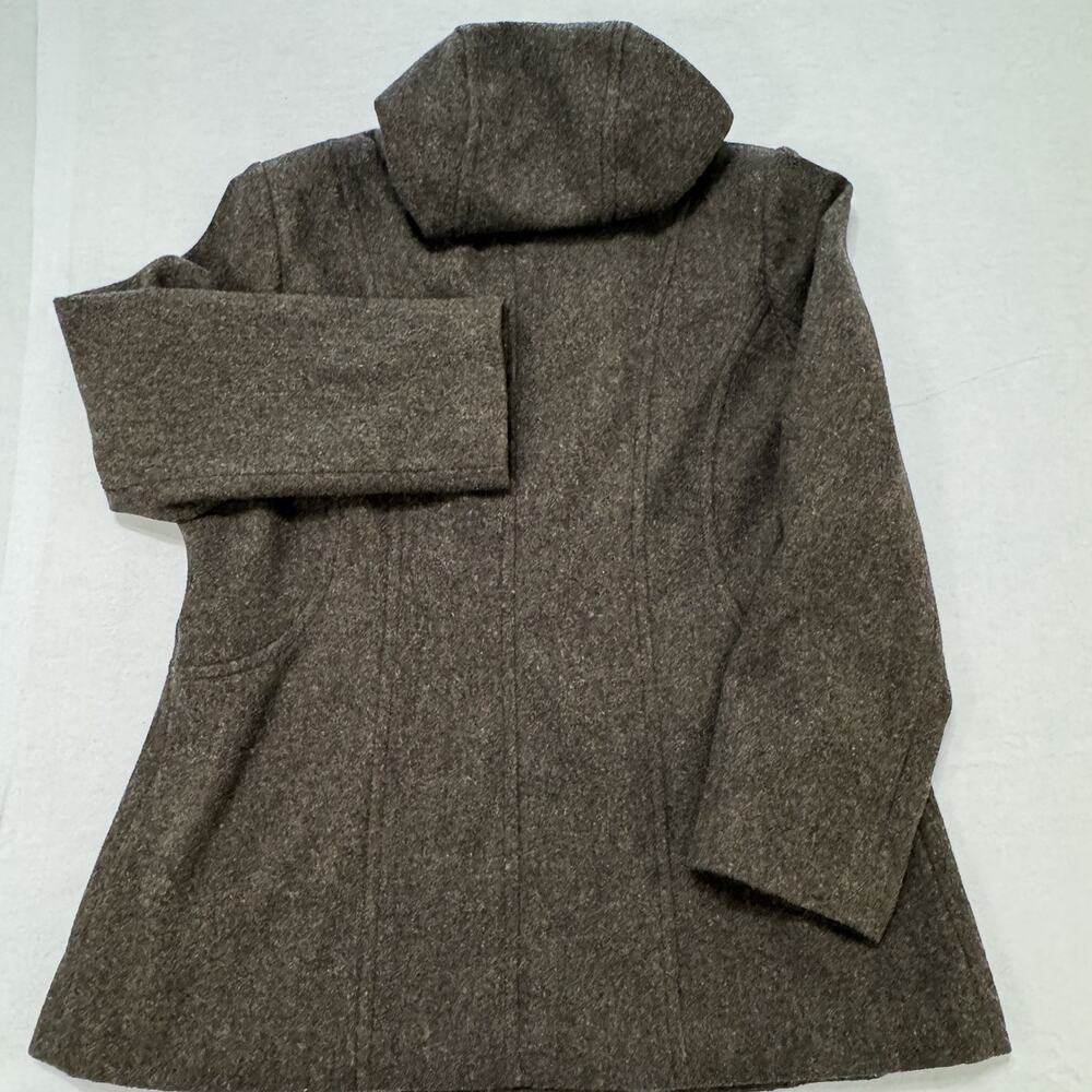 Cato Black Wool Blend Pea Coat Womens Double Breasted Warm Winter Jacket Classic - Picture 12 of 16